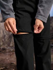 In My Nature Pantalones de senderismo para mujer con bolsillos con cremallera y desmontables - Negro - Ver 5