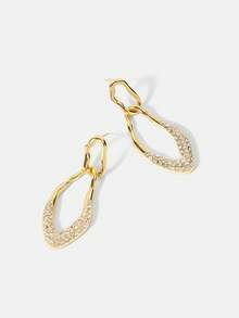 MOTF PREMIUM 水钻镂空耳环 - 金色 - 查看 8