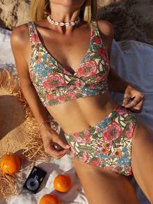 Swim Mod Bộ bikini in hoa dành cho kỳ nghỉ biển - Nhiều màu - Xem 3