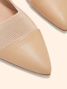 CUCCOO BASICS Giày nữ cổ điển đơn giản thời trang, giày bệt nữ phối lưới, giày nữ thanh lịch, trang nhã. - Màu be - Xem 9