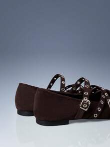 CUCCOO GRLICON Women Flats - Rust Brown - View 4