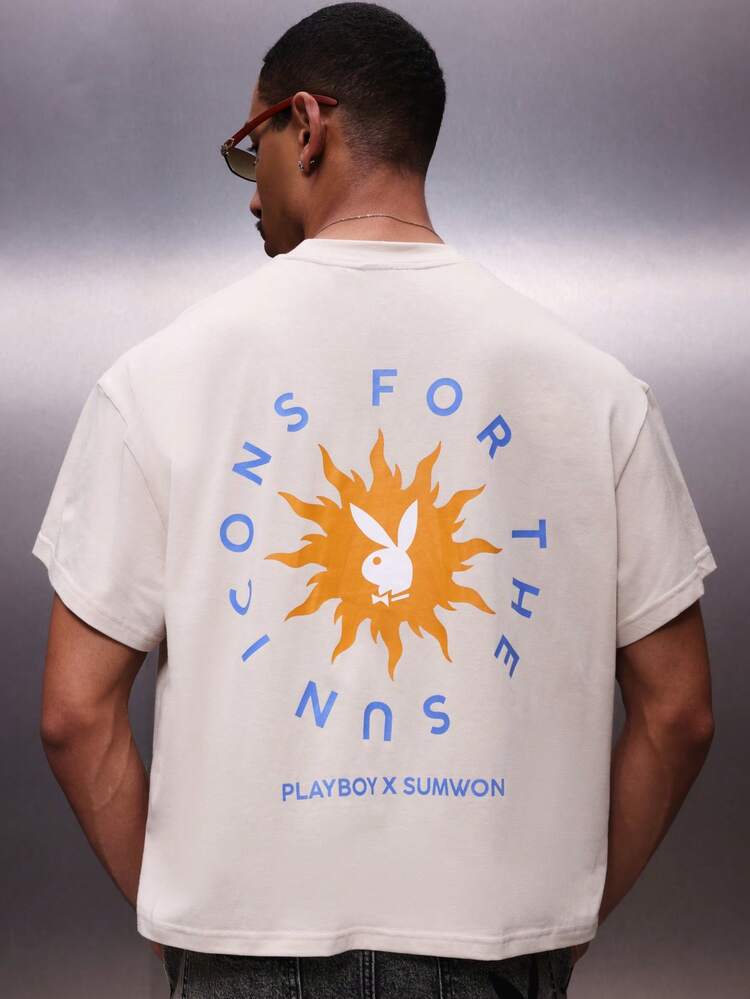 PLAYBOY X SUMWON Maglietta grafica con logo del sole