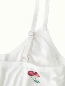 Women's Front Closure Cherry Comfortable Bra - White - View 5