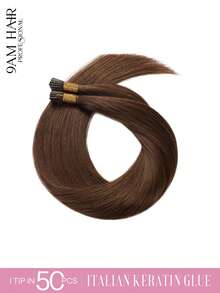 Ekstensi Rambut I-Tips 22 inci 50 helai Rambut Manusia Asli Mudah Ditata Ekstensi Rambut Manusia Hitam I-Tips Ekstensi I-Tips untuk Wanita - S4 - View 2