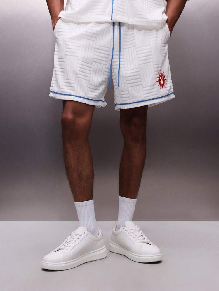 PLAYBOY X SUMWON Pantaloncini testurizzati con finiture blu