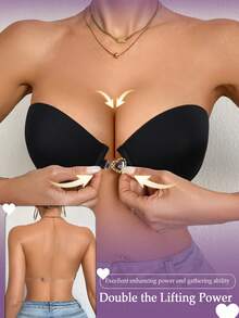 DesireSculpt 1pc Strapless Women's Bra, Black, Underwire, Front Closure, Lift & Enhance, Invisible Back - Black - View 1