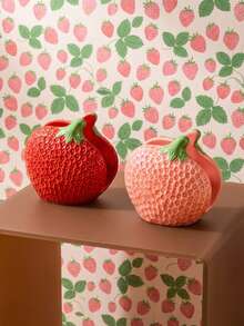 Joivida Strawberry-Shaped Ceramic Desktop Tissue Holder Household Hotel Restaurant Cafe Tissue Stand Stylish Tissue Storage Rack - Multicolor - View 2
