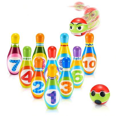 MINKOJA Bowling Game Set For Kids (Ages 3-6) – Outdoor & Indoor Sports Toy, Fun Interactive Ball Game For Boys, Girls & Parents, Competitive Skill Development, Perfect Birthday & Children's Day Gift,Easter,Easter Gift,Childen's Day,Kids Interactive Games