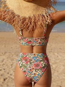Swim Mod Bộ bikini in hoa dành cho kỳ nghỉ biển - Nhiều màu - Xem 2