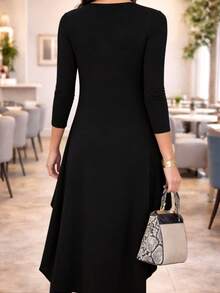 Maxi Blusa Cola De Pato - negro - Ver 2