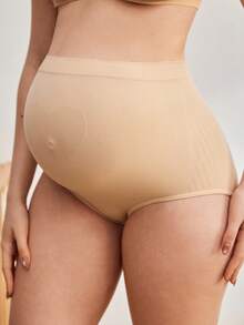 Moonlight&Mama 5 piezas/paquete Ropa interior de maternidad sin costuras de cintura alta, alta elasticidad, elegante, suave, sin restricciones, simple y cómoda para uso diario - Multicolor - Ver 4