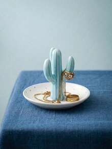 Joivida 1pc Creative Flower Card, Business Card Clip, Memo Clip, Photo Clip, Desktop Message Clip, Wooden Crafts Flower Multi Functional Memo Clip - Blue and White - View 1