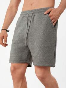 RueChic Men Solid Slant Pocket Shorts - Grey - View 1
