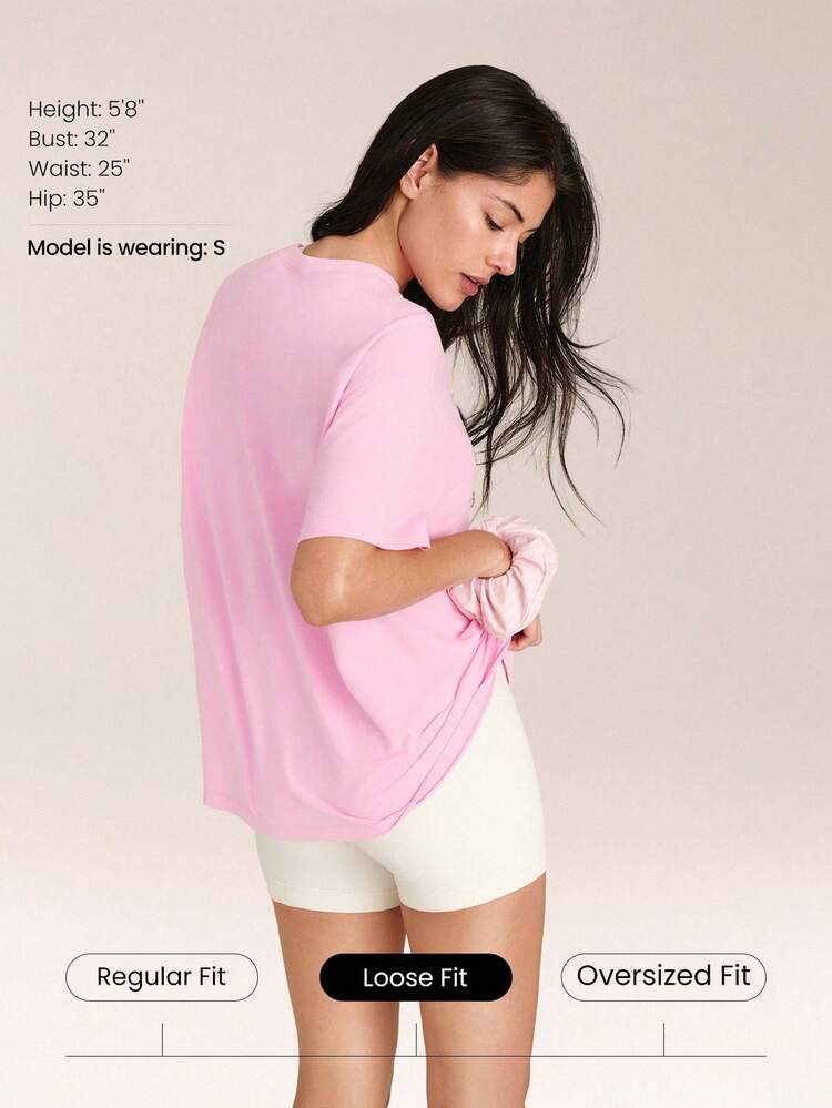 Pima Cotton Ultra-Soft Breathable Lightweight Stretchy Relaxed Fit Acid Wash Crewneck Tee Daily Casual Street Wear