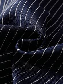 Balvessa 女士条纹金属单排扣休闲背心 - 彩色 - 查看 6