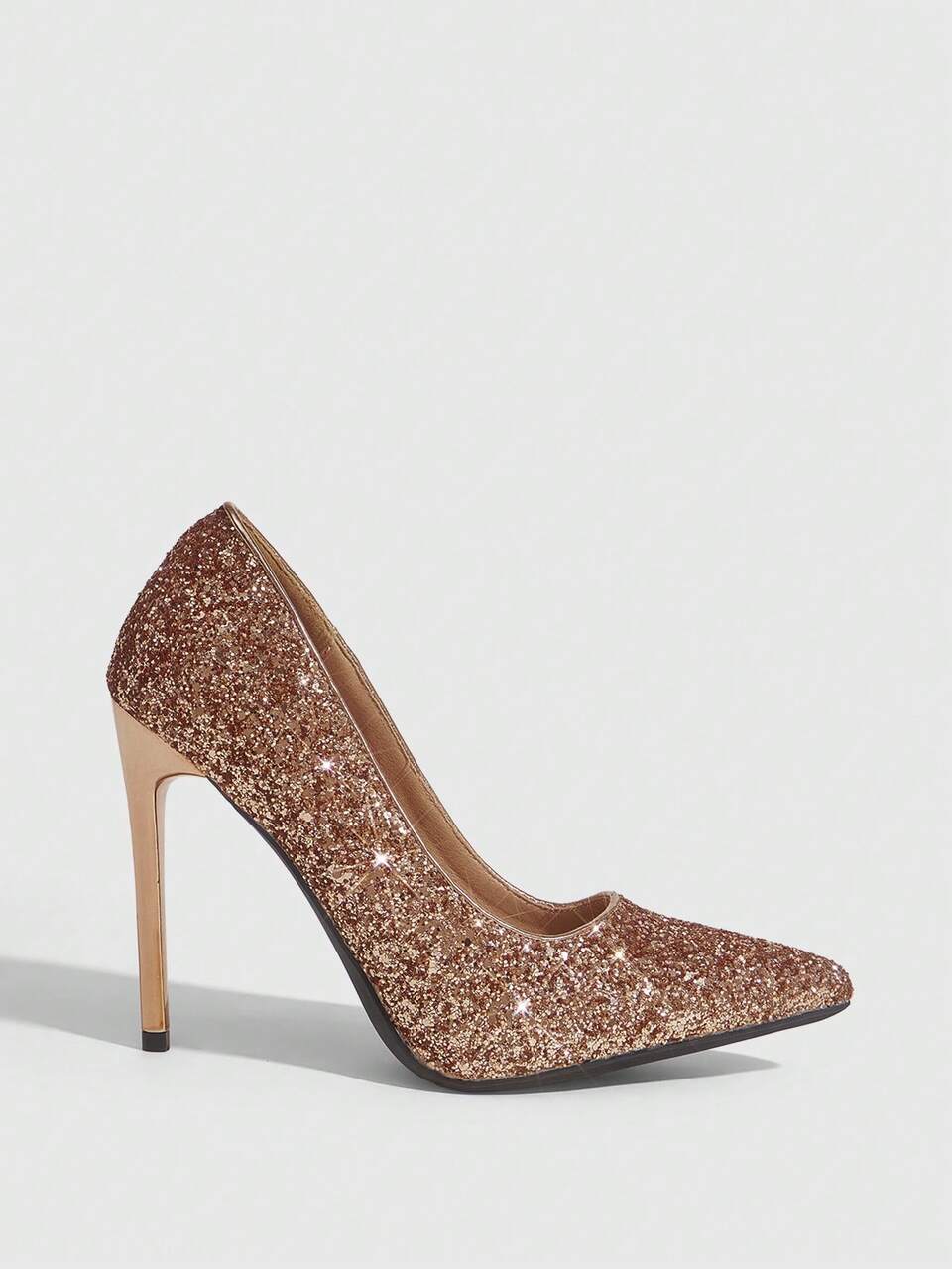 CUCCOO SZL Women Shoes Pointed Stiletto Champagne Shining Gretel Women's High Heel Shoes Simple Stylish Sexy Gorgeous Party Banquet Women's High Heels