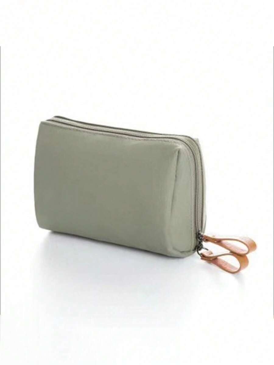 1 Piece Of Green Lipstick Jewelry, Portable, Water-Resistant, Suitable For Travel, Work, And Home Use, And A Cute Handheld Makeup Bag For Touch-Ups - Dark Green - View 1