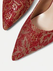 CUCCOO HITCHD Zapatos de novia de estilo chino con tacón de 9 cm de alto para mujeres - Rojo - Ver 11