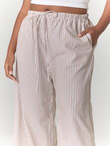 MUSERA Quần ống rộng kẻ sọc thắt eo cỡ lớn, thích hợp cho mùa xuân hè, đi nghỉ mát, bơi lội, đi biển Ibiza. - Nhiều màu - Xem 5