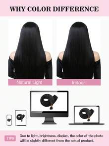 Ekstensi Rambut I-Tips 22 inci 50 helai Rambut Manusia Asli Mudah Ditata Ekstensi Rambut Manusia Hitam I-Tips Ekstensi I-Tips untuk Wanita - SNatural - View 10