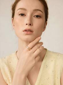 MOTF PREMIUM 镶嵌梯形方形环形灯奢华时尚戒指 - 金色 - 查看 9