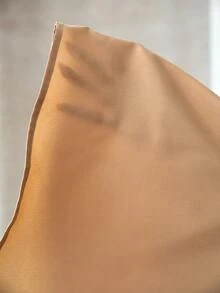 MOTF PREMIUM Vestido casual minimalista sin mangas con escote en V y cintura ceñida con patchwork - Marrón - Ver 7