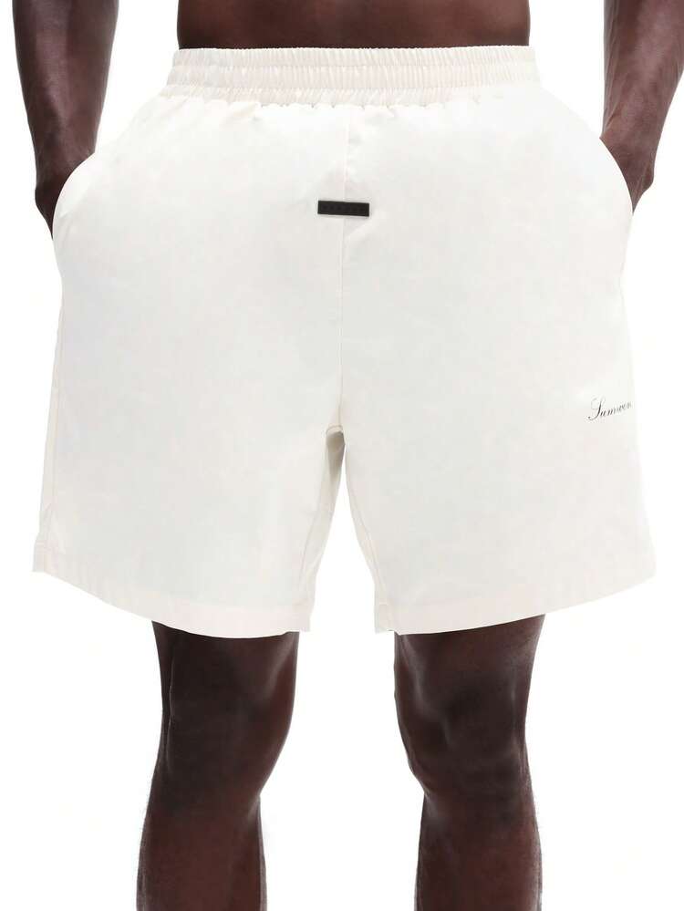 롱라인 헴 스윔 쇼츠 비치 휴가 여름 수영 트렁크 캐주얼 보드숏 드로스트링 허리 풀 휴가 수영복