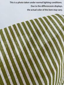 SHEIN 1 pieza Delantal ajustable de rayas de colores para hombres y mujeres, delantal de cocina de estilo sencillo con bolsillos para chef, mesero, cocina, barbacoa, estilista, herramienta de cocina, lavable a máquina (rayas verdes) regalo navideño - Verde - View 11