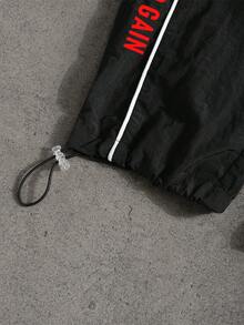 Sport MetroGents Men's Letter & Bull Head Print Drawstring Waist Jogger Pants - Black - View 3