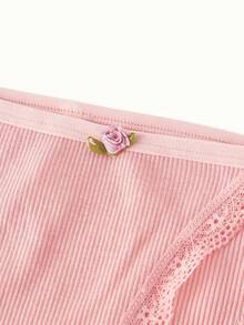 Bonmuse 5 条装 女式低腰纯色透气休闲运动比基尼内裤 - 彩色 - 查看 15