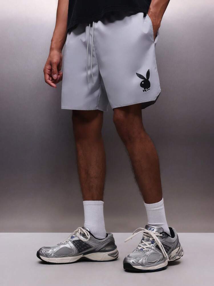 PLAYBOY X SUMWON Nylon Shorts With Bunny Logo