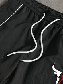 Sport MetroGents Men's Letter & Bull Head Print Drawstring Waist Jogger Pants - Black - View 4