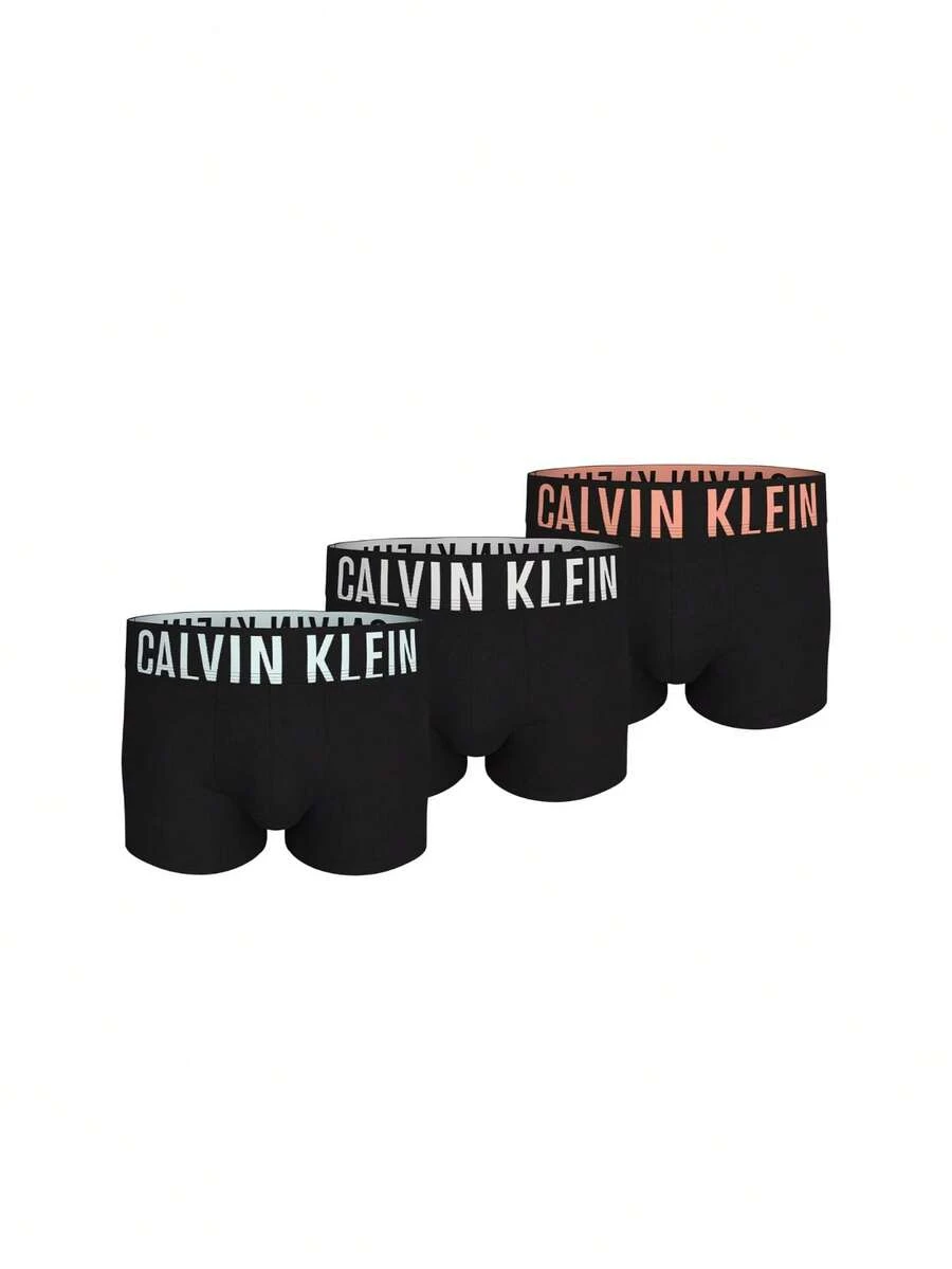 Calvin Klein 3 Pack Men's Active Underwear - Black and Coral Pink - View 1