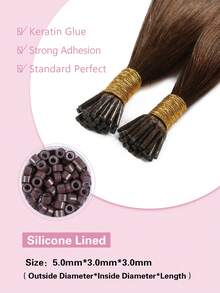 Ekstensi Rambut I-Tips 22 inci 50 helai Rambut Manusia Asli Mudah Ditata Ekstensi Rambut Manusia Hitam I-Tips Ekstensi I-Tips untuk Wanita - S4 - View 5