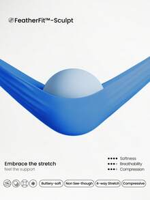 GLOWMODE DD+ FeatherFit™-Sculpt Support & Shine Buttery-Soft Non-See-Through Compressive Stretchy Crossback Design Removable Cups Cropped Tank Top Low Impact Yoga Studio Pilates Daily Active Wear - Blue Power - View 7