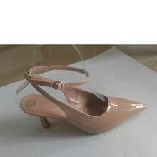 CUCCOO BIZCHIC Women's Pointed Toe Buckle Design Fashionable High Heels For Daily Wear - Apricot - View 15