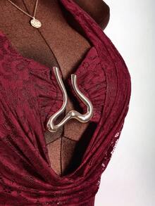 Amplova 2026 New Lace Two Pieces Top & Lace Mini Dress Set, Suitable For Dates And Parties - Burgundy - View 8