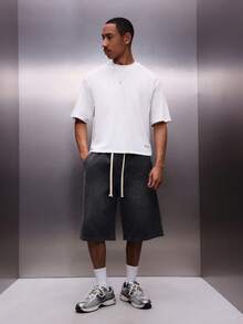 PLAYBOY X SUMWON Men Boxy Fit Crew Neck Short Sleeve Graphic Tee With Heat Wave Holiday Print White T-Shirt - White - View 3