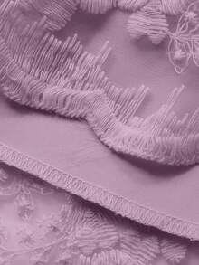 DAZY Women's Elegant Lace Collar Belted Mid-Length Dress, Spring/Summer - Pink - View 5