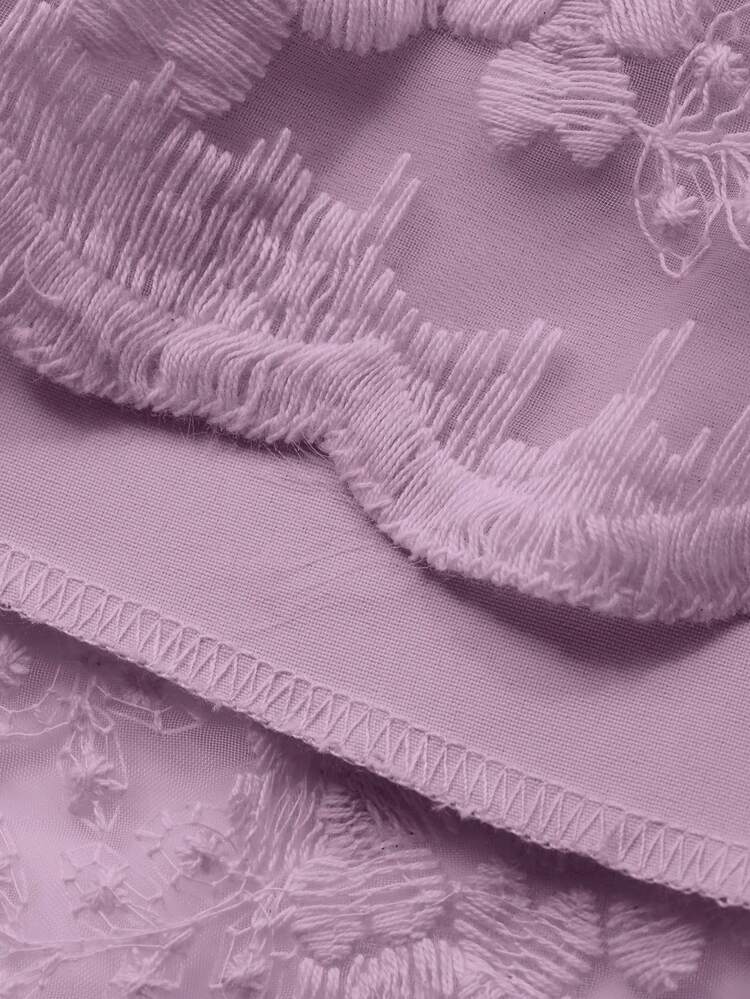 Women's Elegant Lace Collar Belted Mid-Length Dress, Spring/Summer