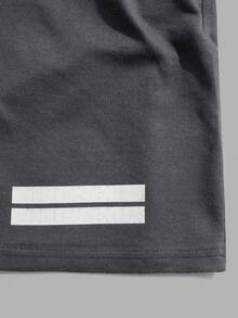 RueChic Men Cottonline Letter Printed Regular T-Shirt Set - Dark Grey - View 7