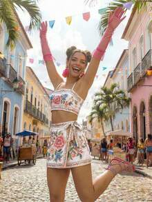 CAJUNI 花卉最佳搭配系列热带假期 - 彩色 - 查看 3