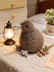 MINKOJA 7.8 Inch Kiwi Bird Plush Doll-Vivid Kiwi Plush Doll With Bird Look And Soft Touch, Available In Brown/Gray/White-Perfect Birthday Gift For Teenagers And Adults, Tabletop Bed Collection For Bird Lovers - Multicolor - View 8