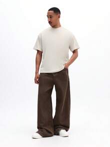 SUMWON Áo thun nam tay ngắn cổ tròn màu be, chất liệu Airtex, dáng regular fit, thích hợp mặc hàng ngày, là item thiết yếu cho tủ đồ mùa hè, tông màu trung tính. - Màu be - Xem 3