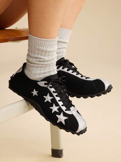 CUCCOO EASI Chaussures de sport vintage - Nouvelles chaussures décontractées à semelle épaisse et à lacets pour femmes - Chaussures de sport polyvalentes pour femmes