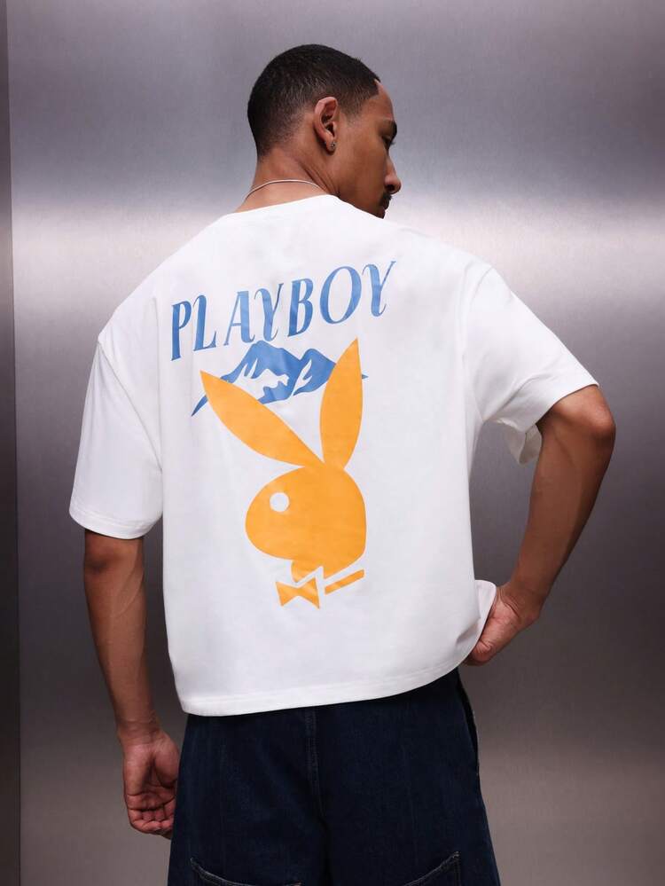 PLAYBOY X SUMWON Graphic Tee With Mountain Logo