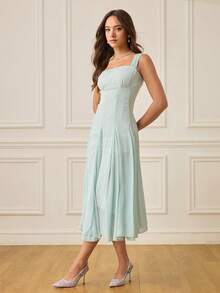 CUCCOO HITCHD 纯色拼接金属装饰简约休闲女式高跟鞋春季鞋款春假复活节舞会高跟鞋 - 銀色 - 查看 3