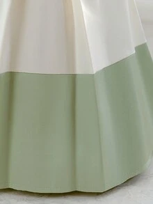 Glamorique Kids 女童春夏新款纯色缎面3D蝴蝶结设计派对连衣裙 - 綠色 - 查看 9