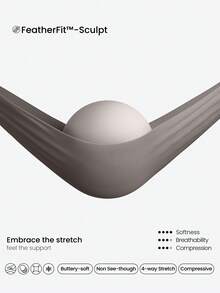 GLOWMODE 4.3''  FeatherFit™-Sculpt High-Waist Tummy Control Biker Shorts Gym - Dark Grey - View 5