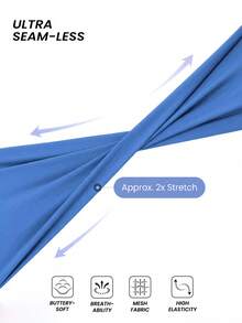 Innovista Women's High Waist Contrast Stitch Shaping Leggings - Blue - View 3